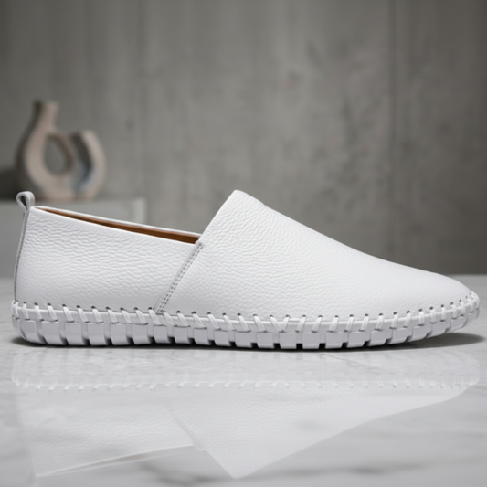 Espadrille Cuir Blanc