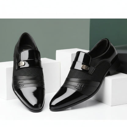 Mocassin Cuir Verni Bicolore