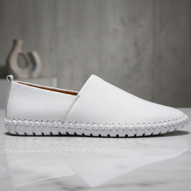Espadrille Cuir Blanc