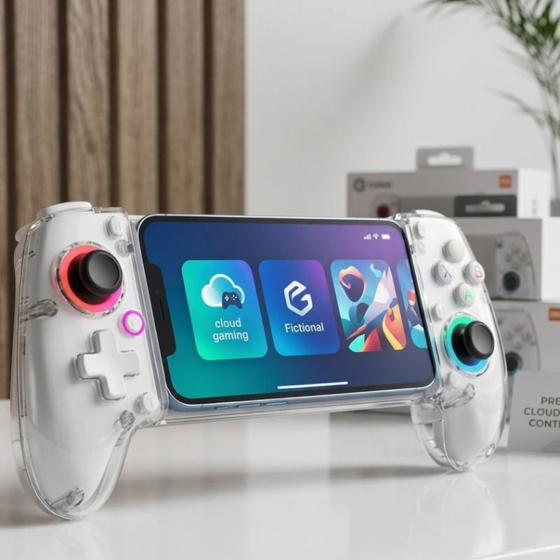 Manette Cloud Gaming Transparente RGB