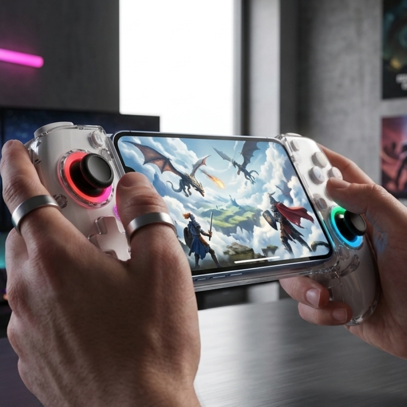 Manette Cloud Gaming Transparente RGB
