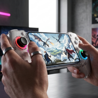 Manette Cloud Gaming Transparente RGB