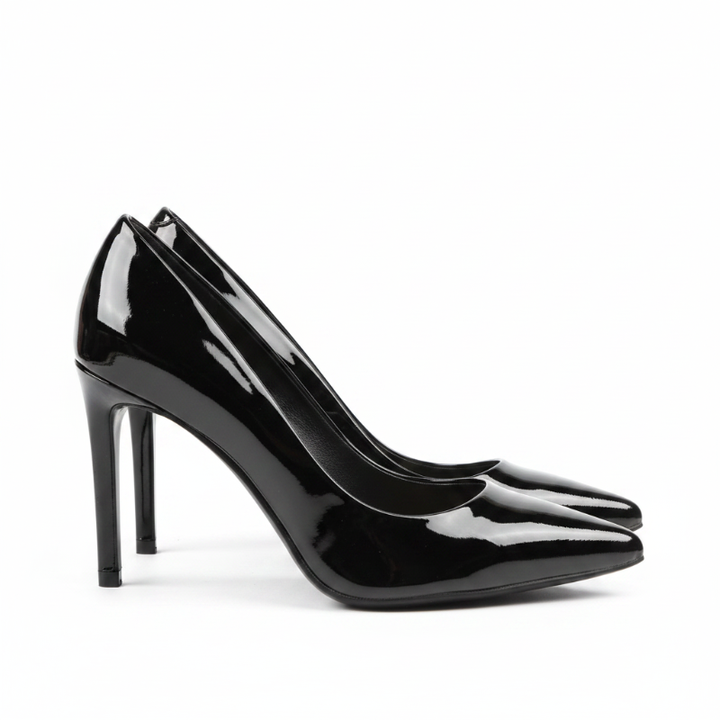 Escarpins talon aiguille noir - vue droite