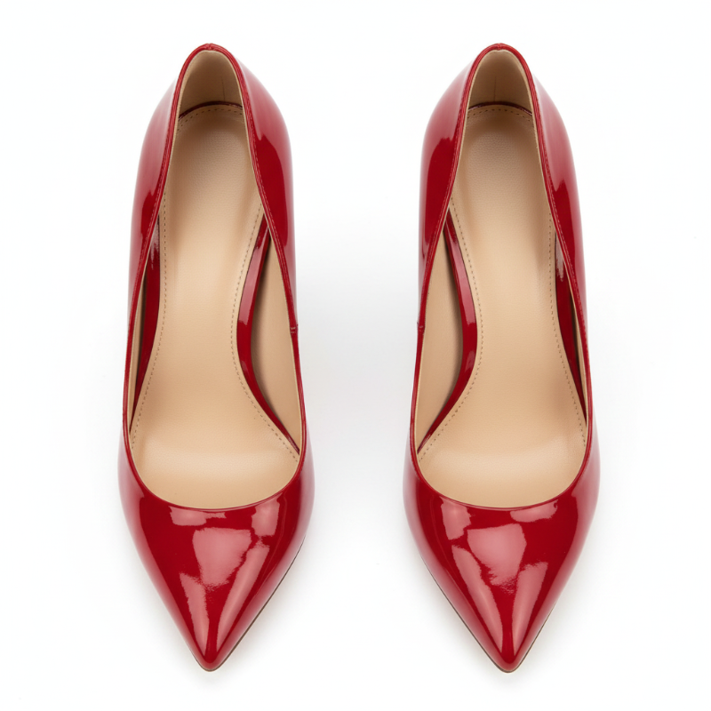 Escarpins talon aiguille rouge - vue dessus