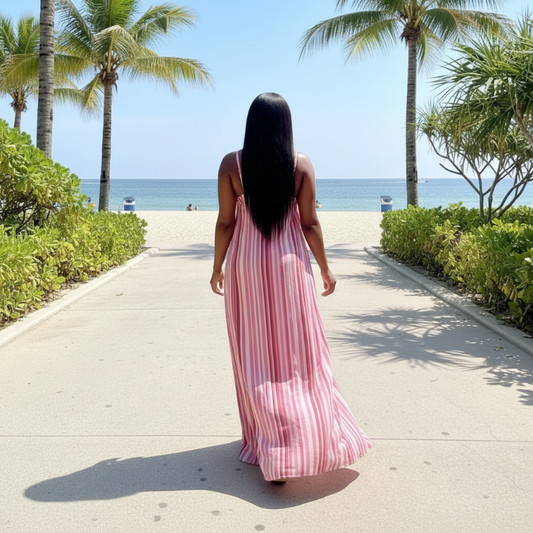 Robe Rose Plage - Marche