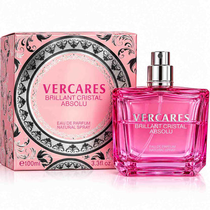 Vercares Brillant Cristal Absolu Eau de Parfum 100 ml flacon et boîte roses